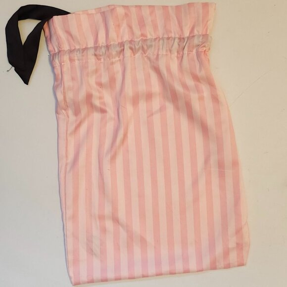 Victoria’s Secret Og Pink Pin Striped Women’s Slippers In Size Large w/Bag NEW - Picture 6 of 10
